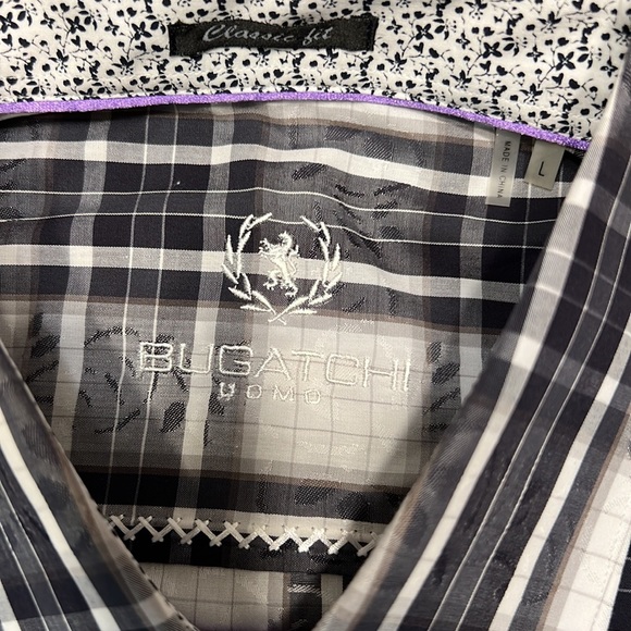 Bugatchi Classic Fit Mens Size L Button Down Shirt - Picture 6 of 7